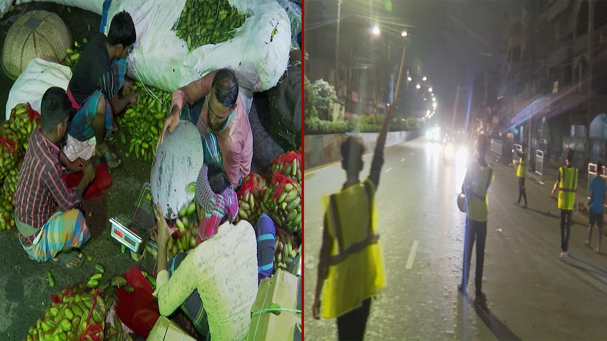 School students monitor market and control traffic even at midnight